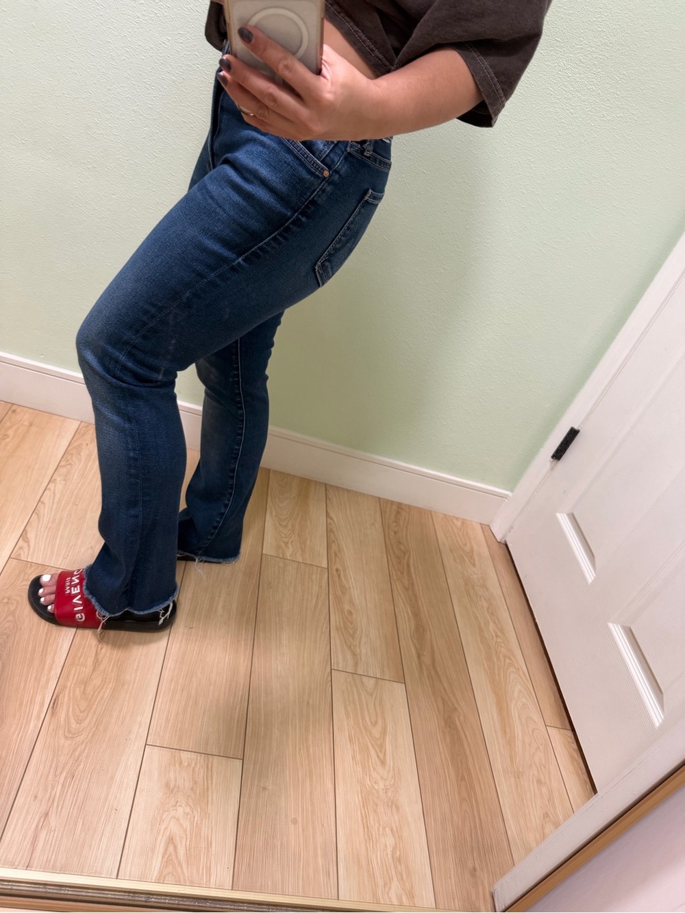 MOTHER Dark Blue Flare Jeans